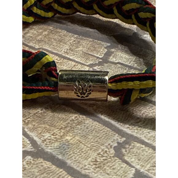 ADJUSTABLE RASTACLAT BRAIDED BRACELET GREEN YELLOW RED - Picture 5 of 6